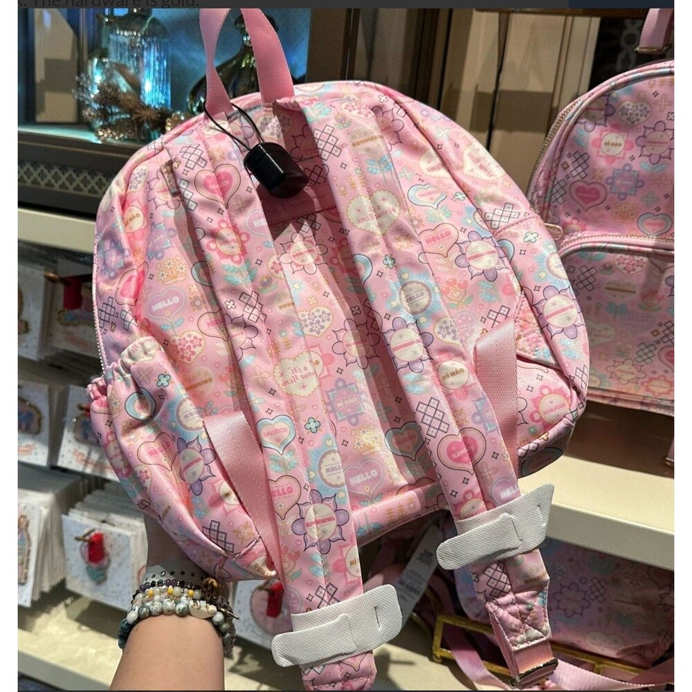 NEW DISNEY STONEY CLOVER LANE PINK BACKPACK BAG ITS A SMALL WORLD MINI PARKS - Picture 2 of 3